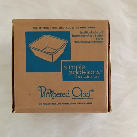 The Pampered Chef White Square Bowls - Picture 5 of 5